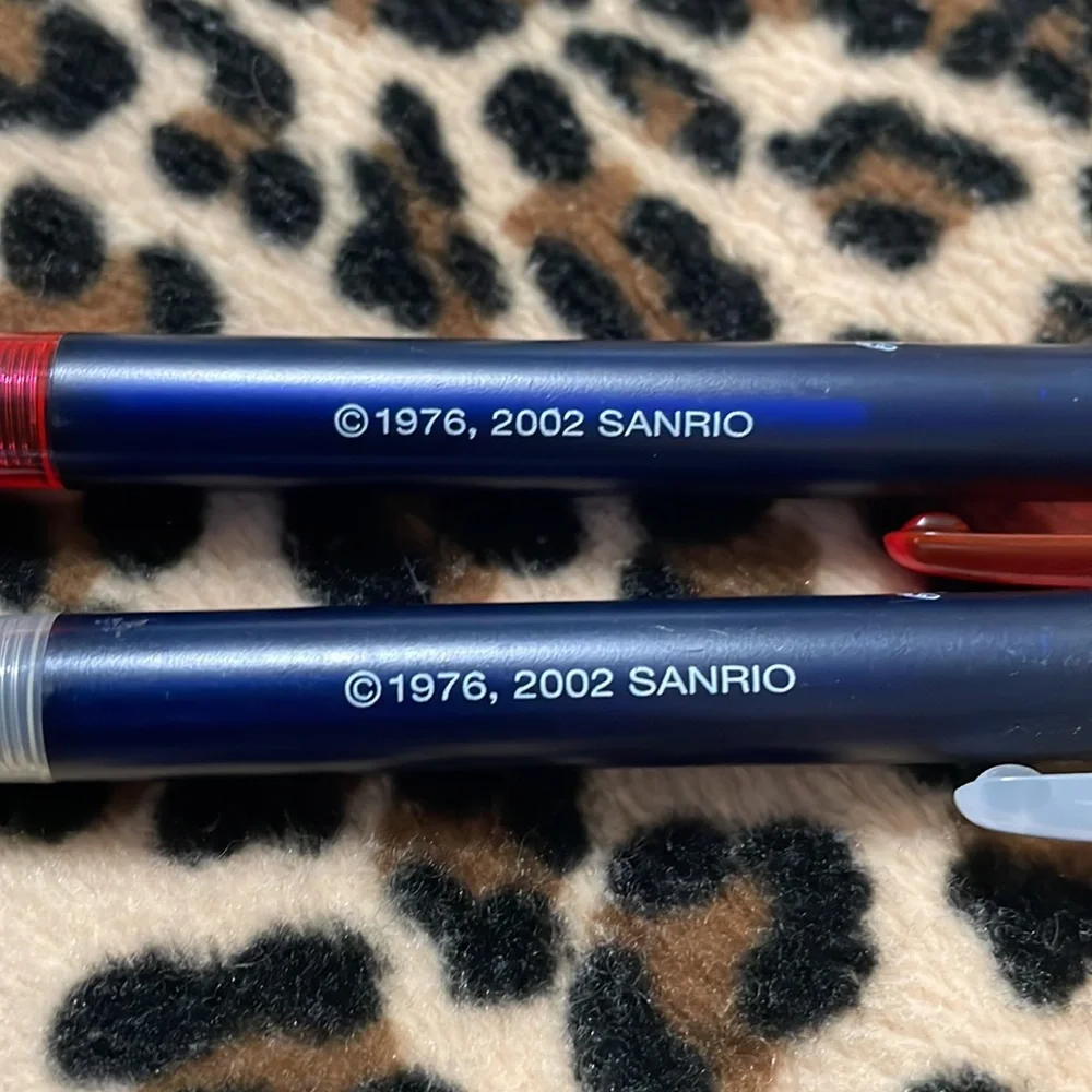 2002 Sanrio HELLO KITTY Blue Angel French Cafe Pencil Pen Case Y2K 2000s Vintage